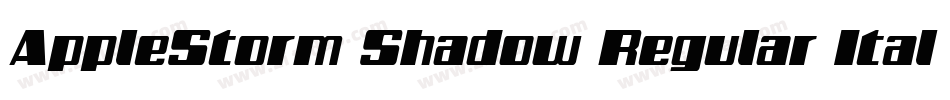 AppleStorm Shadow Regular Italic字体转换